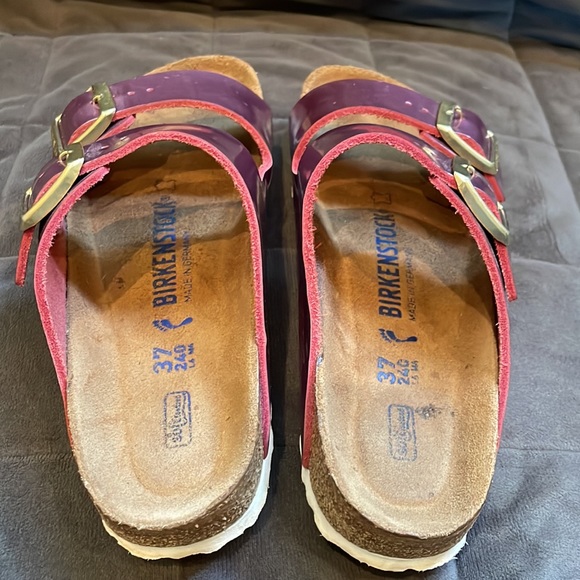 Birkenstock Womens Arizona SFB Fashion Rose Leather SUPER NICE!!! Sz 37 Womens 7 - Picture 4 of 16